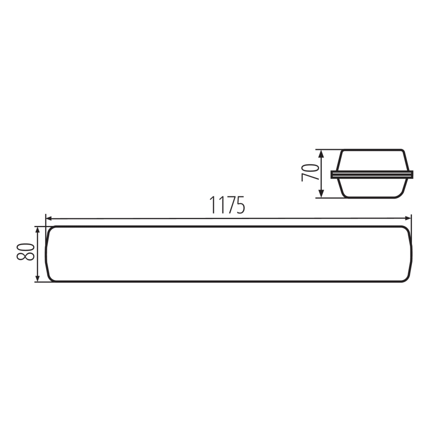 Tube fluorescent industriel MAH MAX LED/18W/230V 4000K IP65 noir