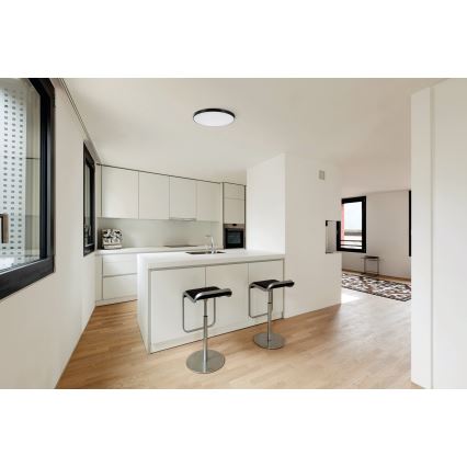 Plafonnier à intensité variable PLAFON LED/20W/230V 3000-6500K Wi-Fi noir