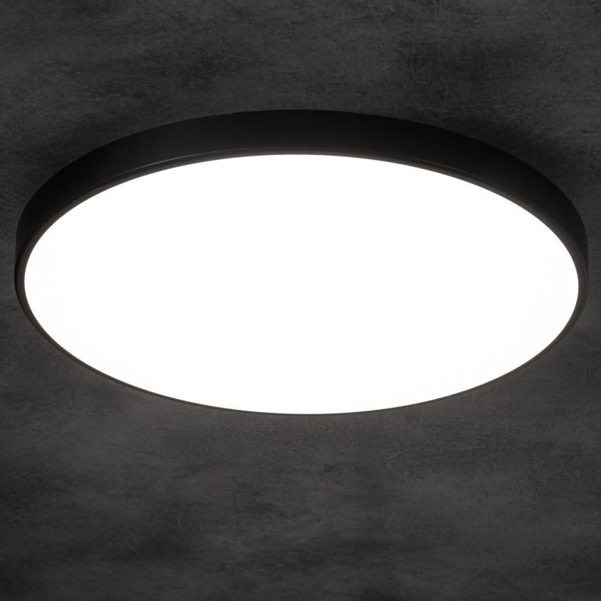 Plafonnier à intensité variable PLAFON LED/20W/230V 3000-6500K Wi-Fi noir