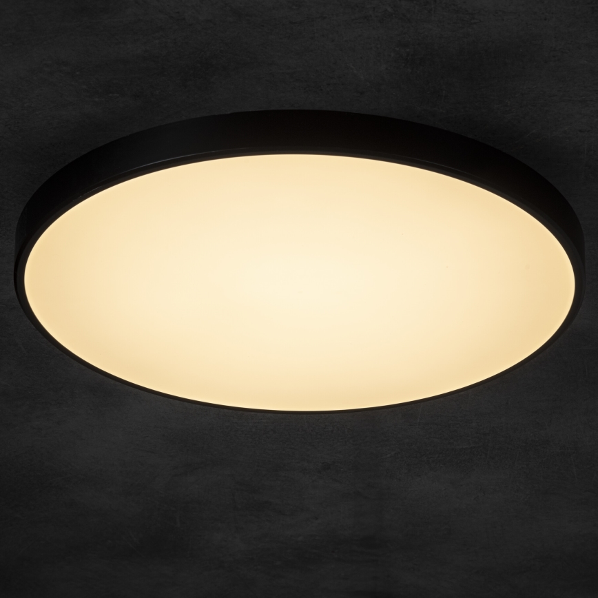 Plafonnier à intensité variable PLAFON LED/20W/230V 3000-6500K Wi-Fi noir