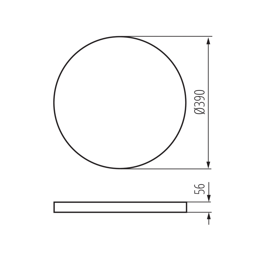 Plafonnier à intensité variable PLAFON LED/20W/230V 3000-6500K Wi-Fi noir
