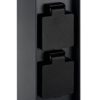 Lampe extérieure avec 2 prises DASTEN 1xG9/11W/230V 30 cm IP44 noir