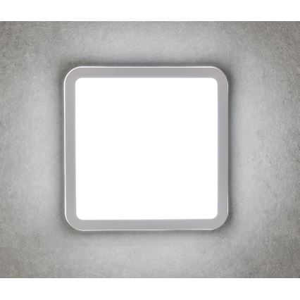 Plafonnier extérieur avec détecteur de mouvement BENO LED/12/18W/230V 3000/3500/4000K IP65 blanc carré