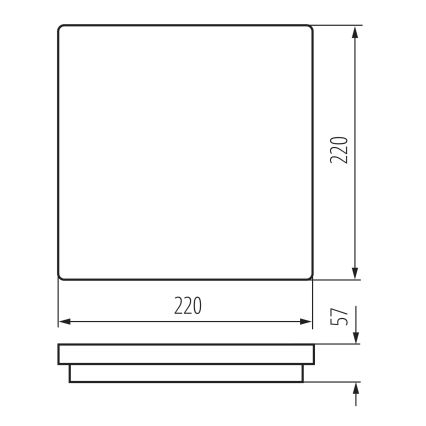 Plafonnier extérieur avec détecteur de mouvement BENO LED/12/18W/230V 3000/3500/4000K IP65 blanc carré