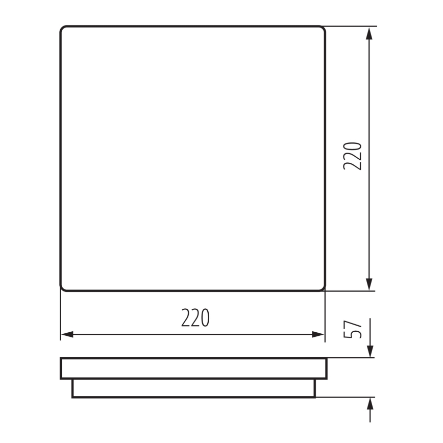Plafonnier extérieur avec détecteur de mouvement BENO LED/12/18W/230V 3000/3500/4000K IP65 blanc carré