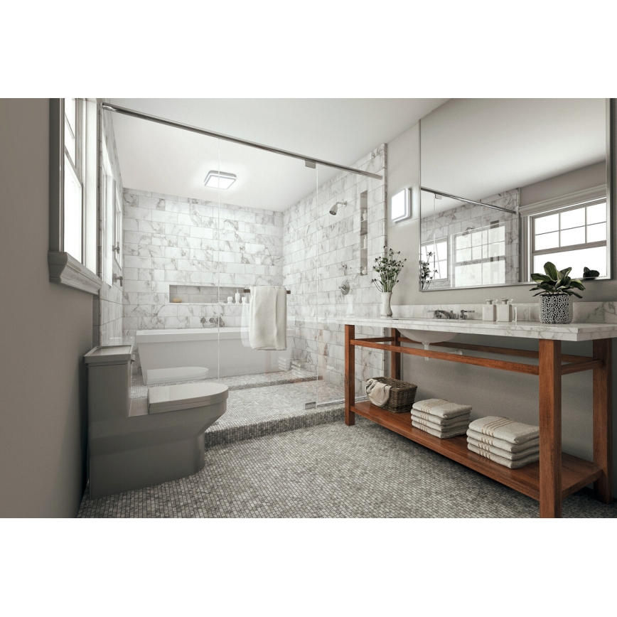 Plafonnier extérieur BENO LED/12/18W/230V 3000/3500/4000K IP65 blanc carré