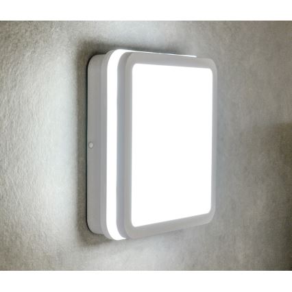 Plafonnier extérieur BENO LED/12/18W/230V 3000/3500/4000K IP65 blanc carré