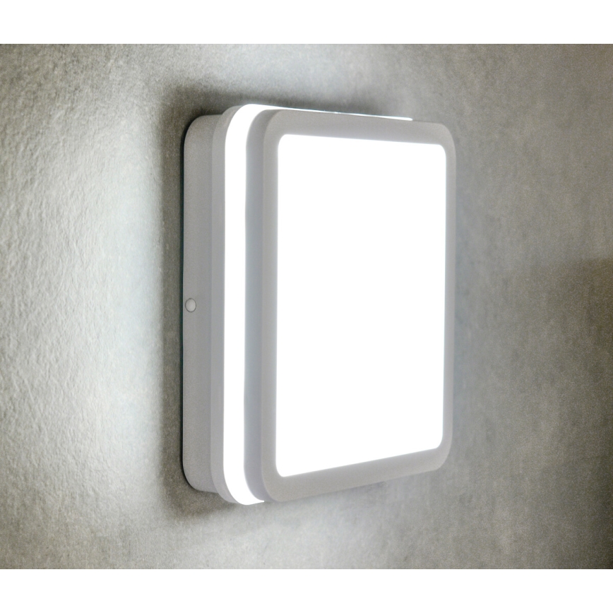 Plafonnier extérieur BENO LED/12/18W/230V 3000/3500/4000K IP65 blanc carré