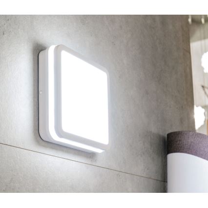 Plafonnier extérieur BENO LED/12/18W/230V 3000/3500/4000K IP65 blanc carré