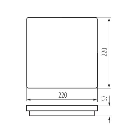 Plafonnier extérieur BENO LED/12/18W/230V 3000/3500/4000K IP65 blanc carré