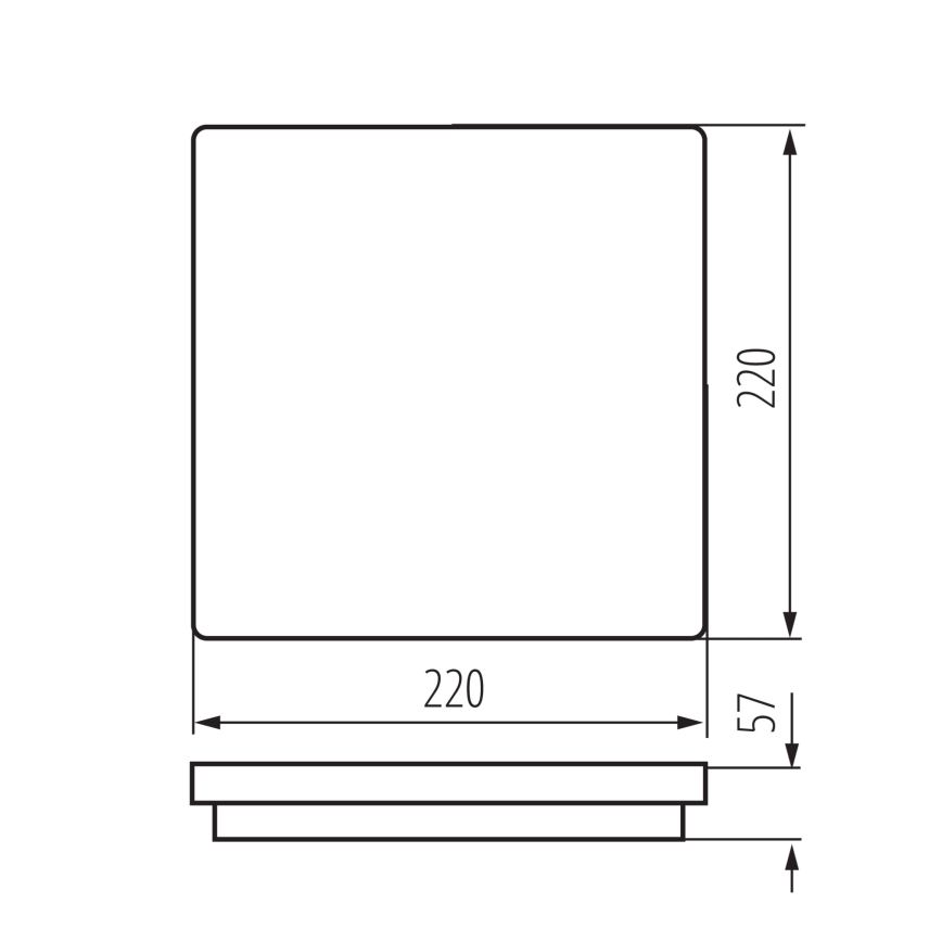 Plafonnier extérieur BENO LED/12/18W/230V 3000/3500/4000K IP65 blanc carré