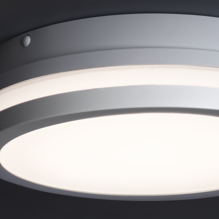 Plafonnier extérieur avec détecteur de mouvement BENO LED/12/18W/230V 3000/3500/4000K IP65 blanc arrondi