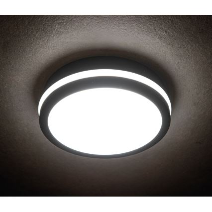 Plafonnier extérieur BENO LED/24/30W/230V 3000/3500/4000K IP65 anthracite arrondi