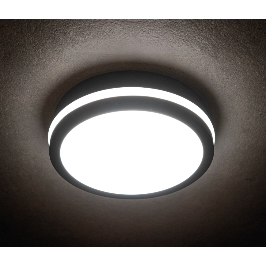 Plafonnier extérieur BENO LED/24/30W/230V 3000/3500/4000K IP65 anthracite arrondi