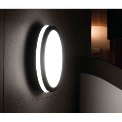 Plafonnier extérieur BENO LED/24/30W/230V 3000/3500/4000K IP65 anthracite arrondi