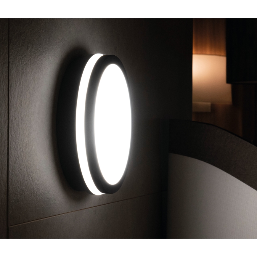 Plafonnier extérieur BENO LED/24/30W/230V 3000/3500/4000K IP65 anthracite arrondi