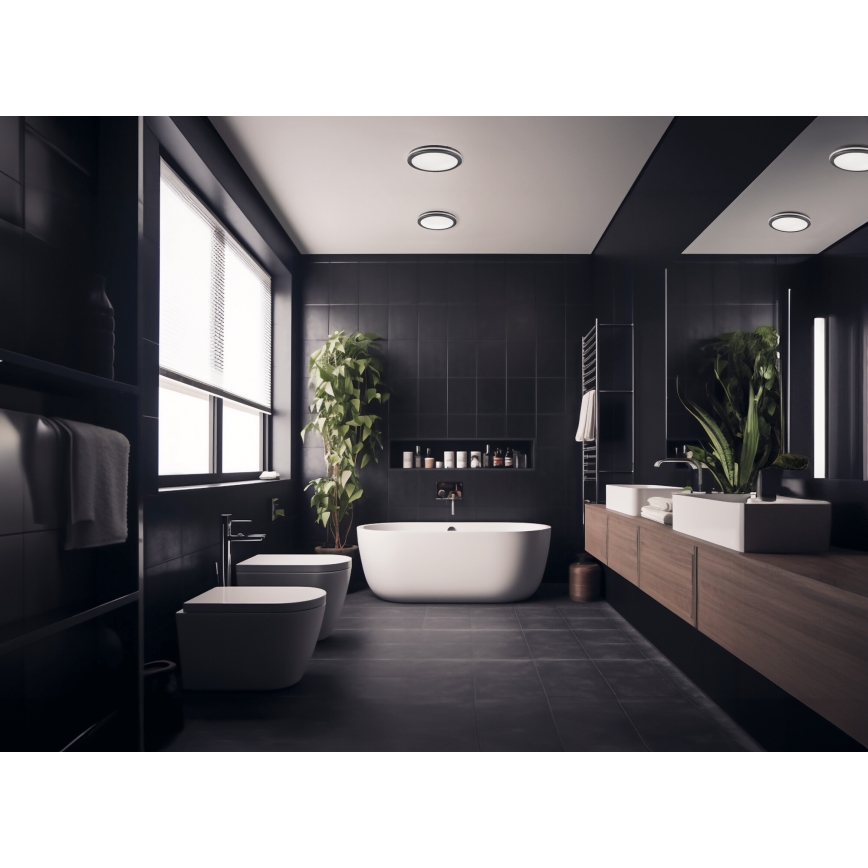 Plafonnier extérieur avec détecteur de mouvement BENO LED/24/30W/230V 3000/3500/4000K IP65 anthracite arrondi