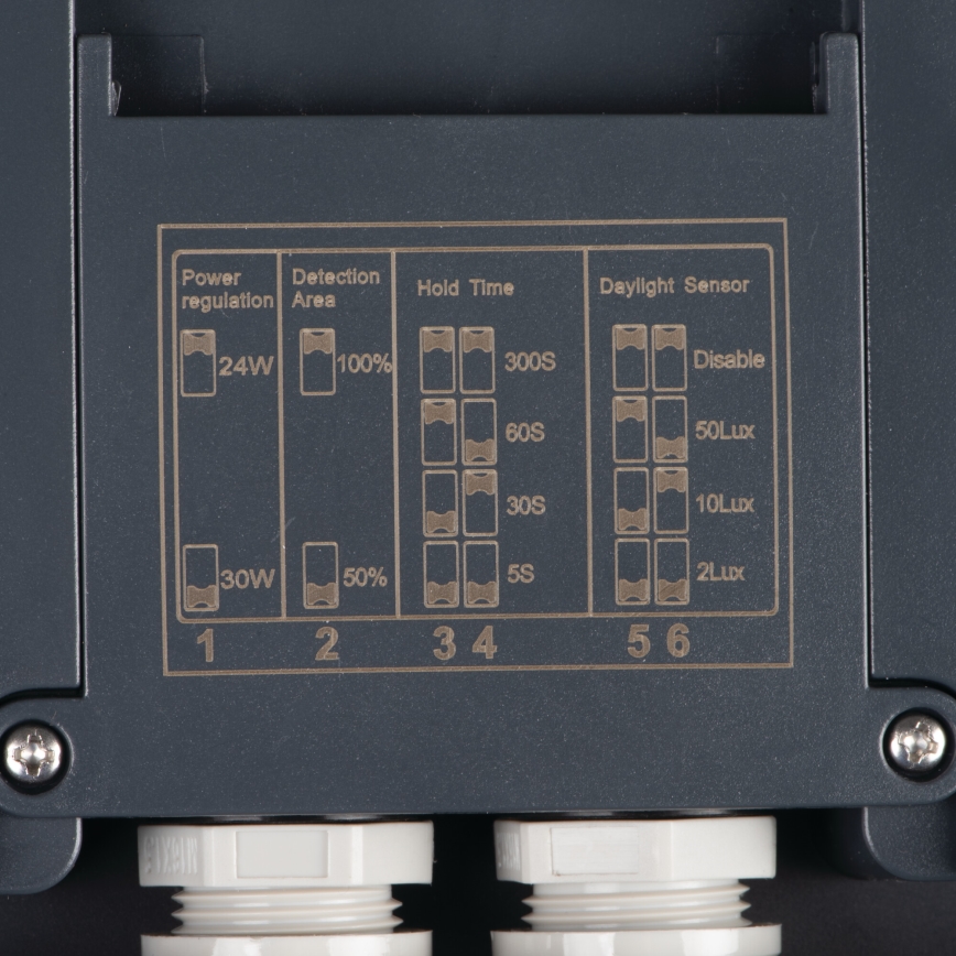 Plafonnier extérieur avec détecteur de mouvement BENO LED/24/30W/230V 3000/3500/4000K IP65 anthracite arrondi