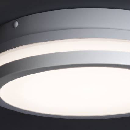 Plafonnier extérieur avec détecteur de mouvement BENO LED/24/30W/230V 3000/3500/4000K IP65 blanc arrondi