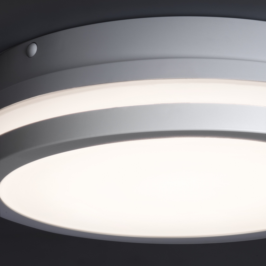 Plafonnier extérieur avec détecteur de mouvement BENO LED/24/30W/230V 3000/3500/4000K IP65 blanc arrondi