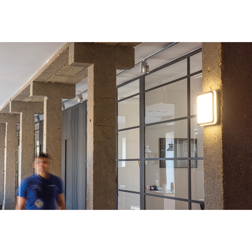 Plafonnier extérieur avec détecteur de mouvement BENO LED/12/18W/230V 3000/3500/4000K IP65 anthracite carré