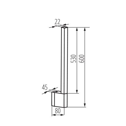 LED Buitenwandlamp YALTE LED/8W/230V 3000K IP54 zwart