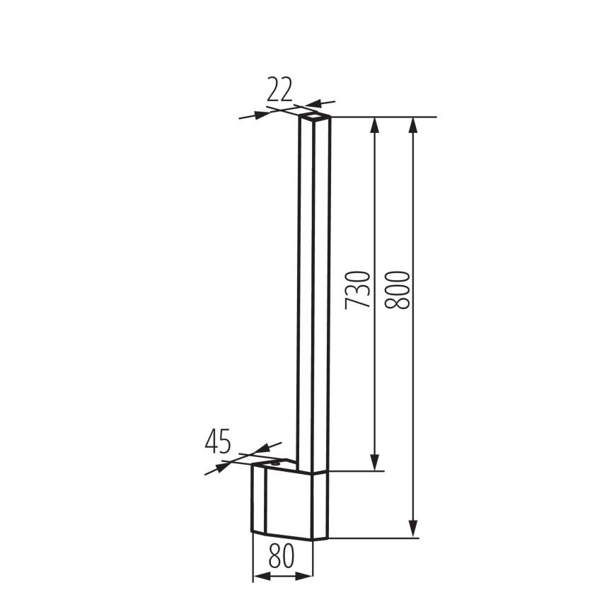 Applique murale extérieure YALTE LED/10W/230V 3000K IP54 noir