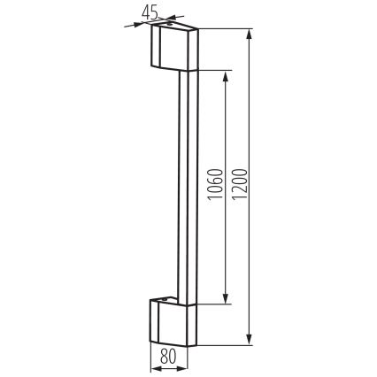 LED Wandlamp voor buiten YALTE LED/11W/230V 3000K IP54 zwart