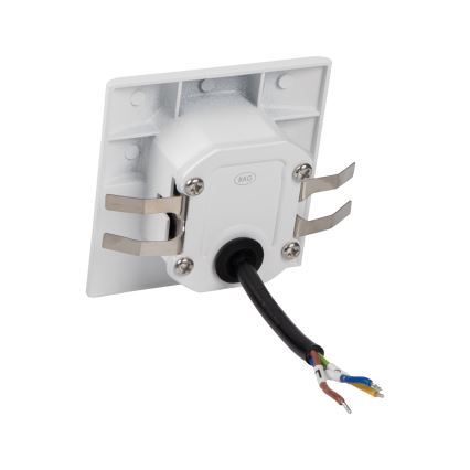 Applique LED pour escalier avec détecteur de mouvement et capteur crépusculaire EXIN LED/2,5W/230V 3000K IP65 blanche carrée