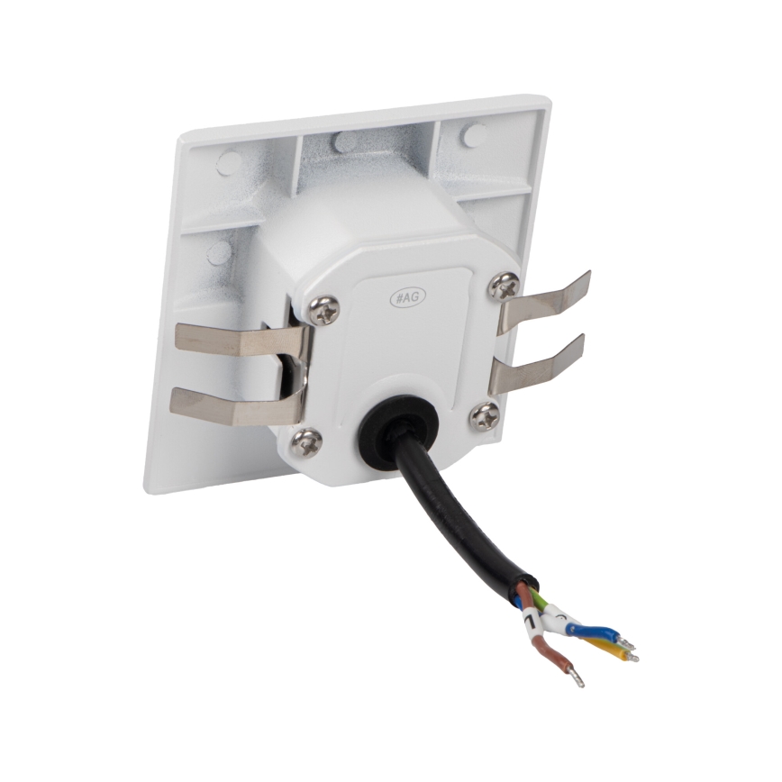 Applique LED pour escalier avec détecteur de mouvement et capteur crépusculaire EXIN LED/2,5W/230V 3000K IP65 blanche carrée