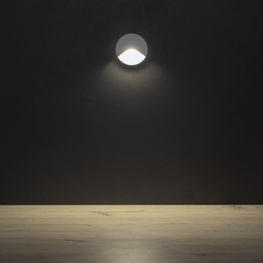 Luminaire LED pour escalier EXIN LED/2,5W/230V 4000K IP65, blanc, rond