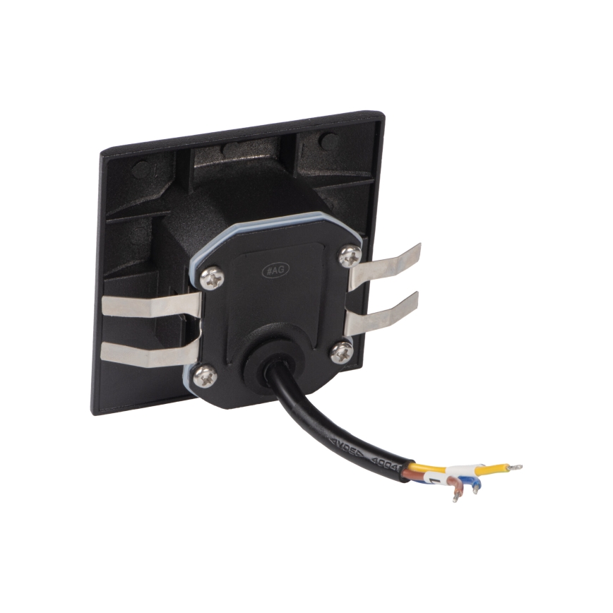 LED-traparmatuur met bewegings- en schemersensor EXIN LED/2,5W/230V 4000K IP65 zwart, vierkant