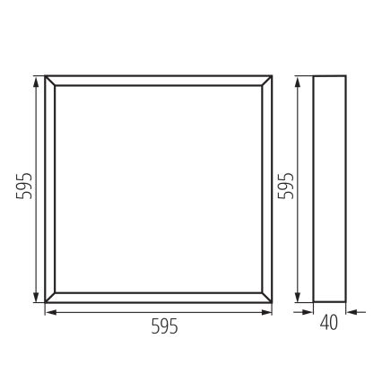 LED-opbouwpaneel BLINGO AIO LED/40W/230V 3000/4000/6500K 60x60 cm CRI 90