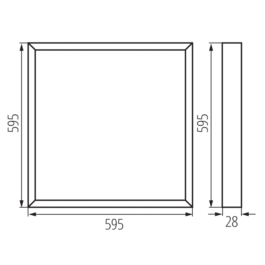 Panneau LED pour faux plafond BLINGO AIO LED/38W/230V 3000/4000/6500K 60x60 cm IRC 90