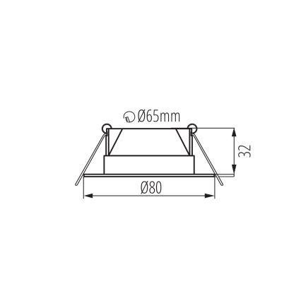 Luminaire encastré LED FIZU LED/4W/230V 3000/4000/6500K noir