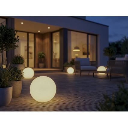 Buitenlamp STONO 1xE27/15W/230V Ø 20 cm IP65 wit