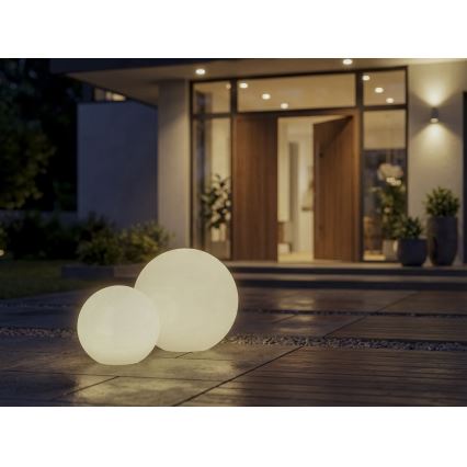 Lampe d'extérieur STONO 1xE27/15W/230V Ø 20 cm IP65 blanche