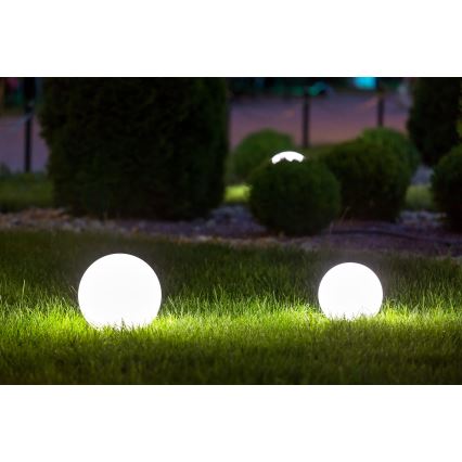 Lampe d'extérieur STONO 1xE27/15W/230V Ø 20 cm IP65 blanche