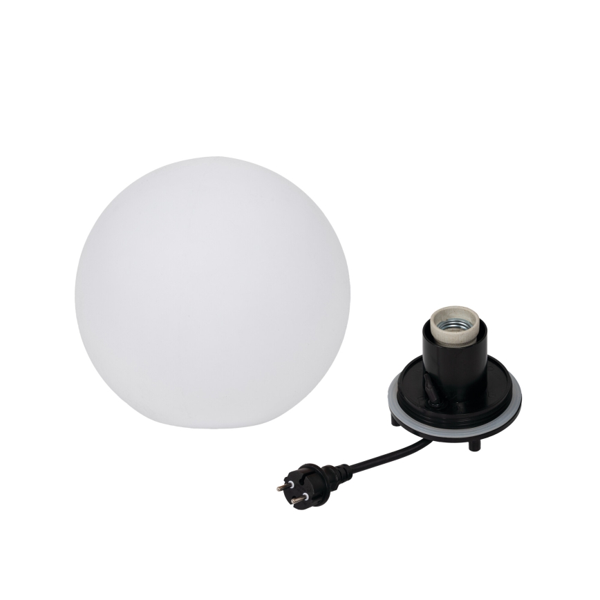 Lampe d'extérieur STONO 1xE27/15W/230V Ø 20 cm IP65 blanche