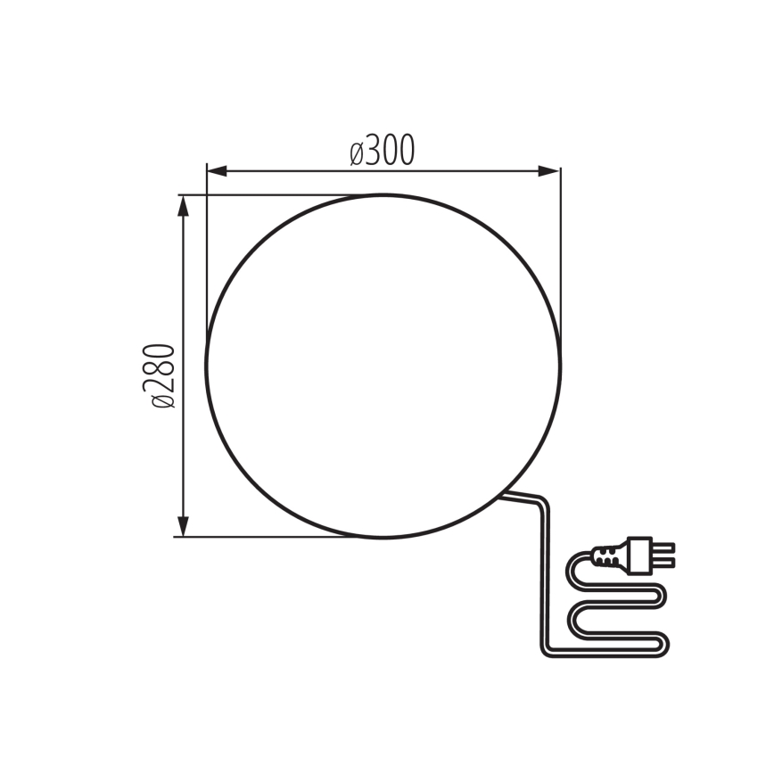 Buitenlamp STONO 1xE27/20W/230V Ø 30 cm IP65 wit