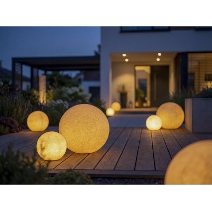 Buitenlamp STONO 1x E27/15W/230V Ø 20 cm IP65 beige