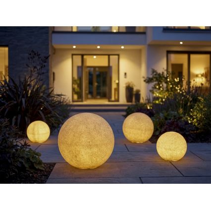 Buitenlamp STONO 1x E27/20W/230V Ø 40 cm IP65 beige