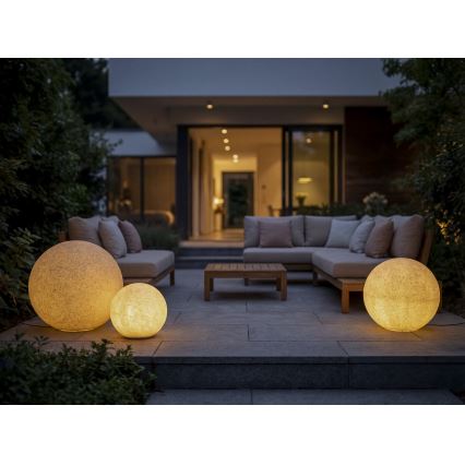 Buitenlamp STONO 1x E27/20W/230V Ø 40 cm IP65 beige