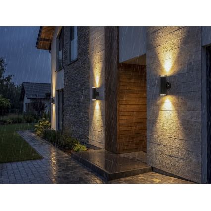 Buitenwandspot RADILO 2xGU10/11W/230V IP44 zwart