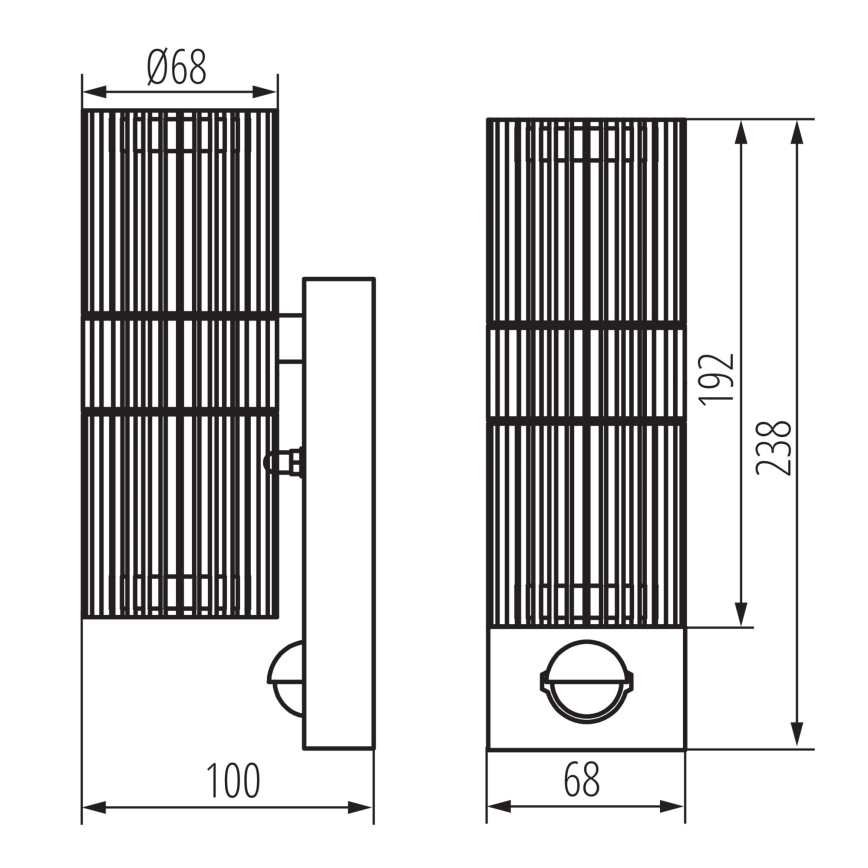 Applique murale d'extérieur à spots avec détecteur de mouvement et détecteur crépusculaire RADILO 2xGU10/11W/230V IP44 noire