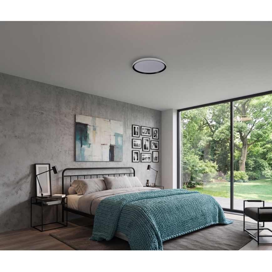 LED dimbaar plafondlamp LIXAN LED/47W/230V 3000-6500K Ø 38,6 cm wit/zwart + afstandsbediening