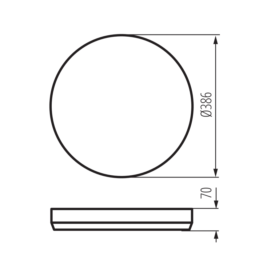 LED dimbaar plafondlamp LIXAN LED/47W/230V 3000-6500K Ø 38,6 cm wit/zwart + afstandsbediening