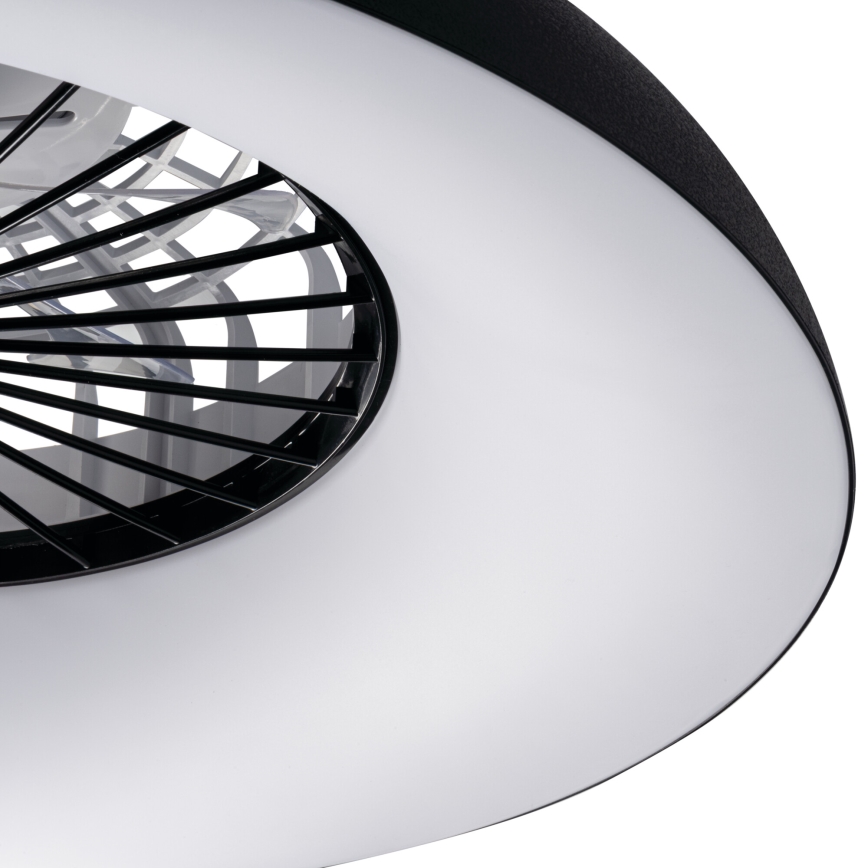 Plafonnier dimmable LED RGBW avec ventilateur PLAVE PAN LED/48W/230V 3000-6500K Ø 60 cm noir + télécommande