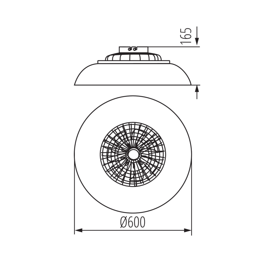 Plafonnier dimmable LED RGBW avec ventilateur PLAVE PAN LED/48W/230V 3000-6500K Ø 60 cm noir + télécommande