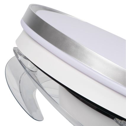 Plafonnier LED dimmable avec ventilateur PLAVE LED/36W/230V 3000-6500K argenté/blanc + télécommande